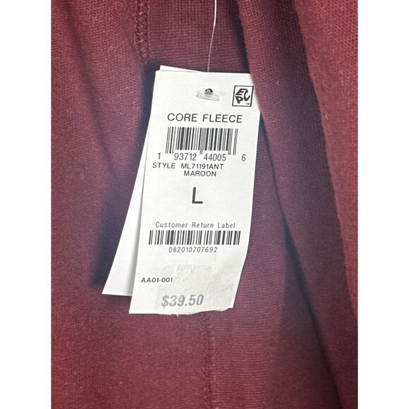 And Now This Mens Fleece Pullover Hoodie, Maroon, Size L, NWT - Picture 4 of 5